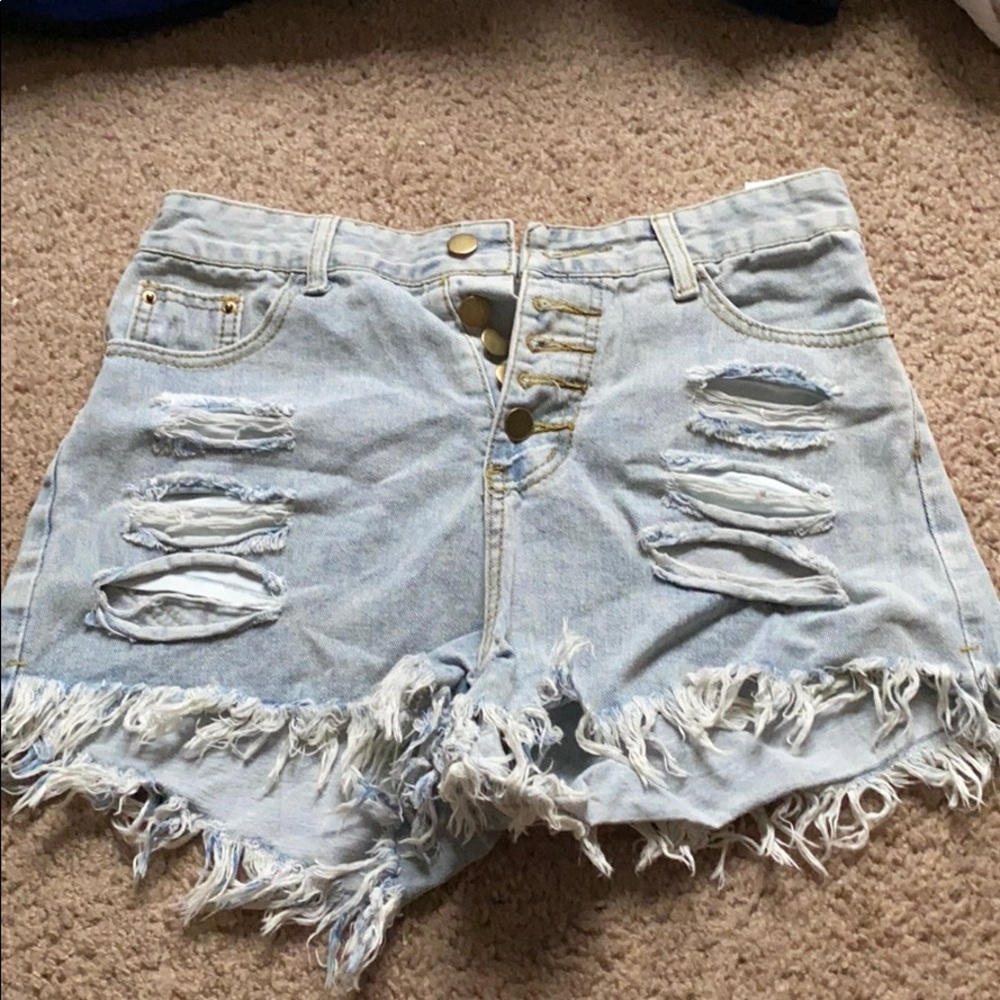 Shein high waisted jean shorts